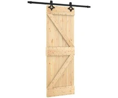 Slankios durys Natūrali ir juoda 70 x 210 cm
