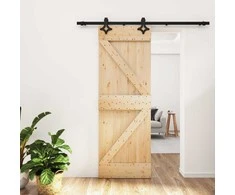 Slankios durys Natūrali ir juoda 70 x 210 cm