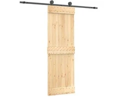 Slankios durys Natūrali ir juoda 70 x 210 cm