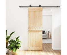 Slankios durys Natūrali ir juoda 70 x 210 cm
