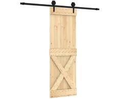 Slankios durys Natūrali ir juoda 70 x 210 cm