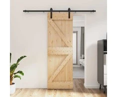 Slankios durys Natūrali ir juoda 70 x 210 cm
