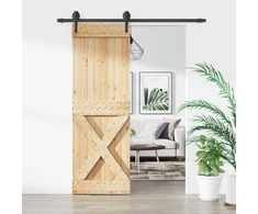 Slankios durys Natūrali ir juoda 70 x 210 cm