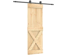 Slankios durys Natūrali ir juoda 70 x 210 cm
