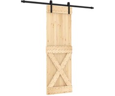 Slankios durys Natūrali ir juoda 70 x 210 cm
