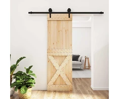Slankios durys Natūrali ir juoda 70 x 210 cm
