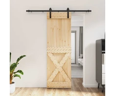 Slankios durys Natūrali ir juoda 70 x 210 cm