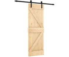 Slankios durys Natūrali ir juoda 70 x 210 cm