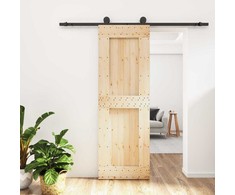Slankios durys Natūrali ir juoda 70 x 210 cm