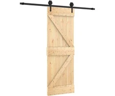 Slankios durys Natūrali ir juoda 70 x 210 cm