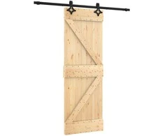 Slankios durys Natūrali ir juoda 70 x 210 cm