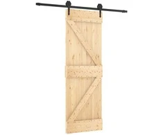 Slankios durys Natūrali ir juoda 70 x 210 cm