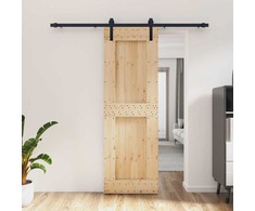 Slankios durys Natūrali ir juoda 70 x 210 cm