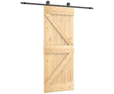 Slankios durys Natūrali ir juoda 70 x 210 cm
