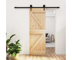 Slankios durys Natūrali ir juoda 70 x 210 cm