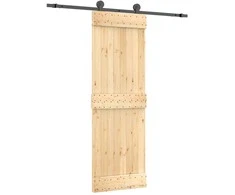 Slankios durys Natūrali ir juoda 70 x 210 cm