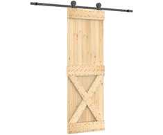 Slankios durys Natūrali ir juoda 70 x 210 cm