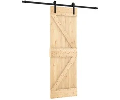 Slankios durys Natūrali ir juoda 70 x 210 cm