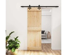 Slankios durys Natūrali ir juoda 70 x 210 cm