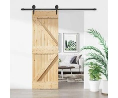 Slankios durys Natūrali ir juoda 70 x 210 cm