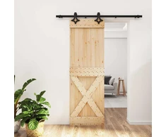 Slankios durys Natūrali ir juoda 70 x 210 cm