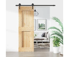Slankios durys Natūrali ir juoda 70 x 210 cm