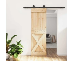 Slankios durys Natūrali ir juoda 70 x 210 cm
