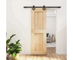 Slankios durys Natūrali ir juoda 70 x 210 cm