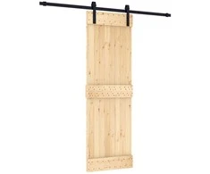 Slankios durys Natūrali ir juoda 70 x 210 cm