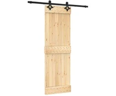 Slankios durys Natūrali ir juoda 70 x 210 cm