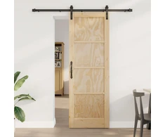 Slankios durys Natūrali ir juoda 73,5 x 211 cm