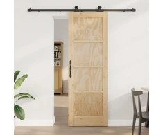 Slankios durys Natūrali ir juoda 73,5 x 211 cm