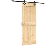 Slankios durys Natūrali ir juoda 80 x 210 cm