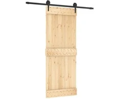 Slankios durys Natūrali ir juoda 80 x 210 cm