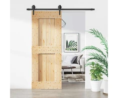 Slankios durys Natūrali ir juoda 80 x 210 cm