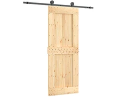 Slankios durys Natūrali ir juoda 80 x 210 cm