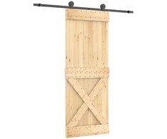 Slankios durys Natūrali ir juoda 80 x 210 cm