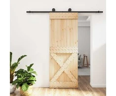 Slankios durys Natūrali ir juoda 80 x 210 cm