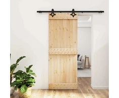 Slankios durys Natūrali ir juoda 80 x 210 cm