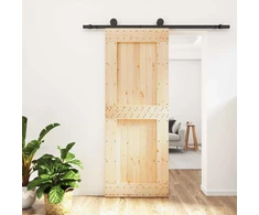 Slankios durys Natūrali ir juoda 80 x 210 cm