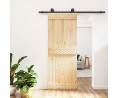 Slankios durys Natūrali ir juoda 80 x 210 cm