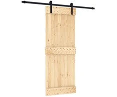 Slankios durys Natūrali ir juoda 80 x 210 cm