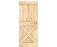 Slankios durys 80 x 210 cm Natūrali ir juoda