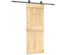 Slankios durys Natūrali ir juoda 80 x 210 cm