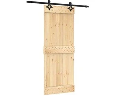Slankios durys Natūrali ir juoda 80 x 210 cm