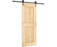 Slankios durys Natūrali ir juoda 80 x 210 cm