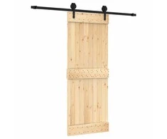Slankios durys Natūrali ir juoda 80 x 210 cm
