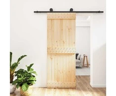 Slankios durys Natūrali ir juoda 80 x 210 cm