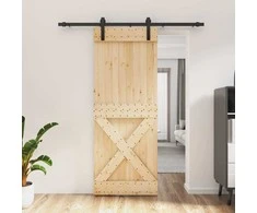 Slankios durys Natūrali ir juoda 80 x 210 cm