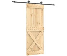 Slankios durys Natūrali ir juoda 80 x 210 cm
